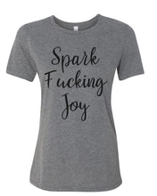 Load image into Gallery viewer, Spark Fucking Joy Relaxed Women&#39;s T Shirt - Wake Slay Repeat