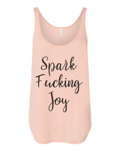 Load image into Gallery viewer, Spark Fucking Joy Flowy Side Slit Tank Top - Wake Slay Repeat