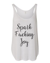 Load image into Gallery viewer, Spark Fucking Joy Flowy Side Slit Tank Top - Wake Slay Repeat