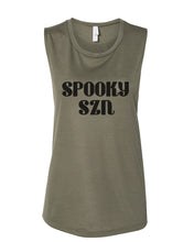 Load image into Gallery viewer, Spooky Szn Fitted Muscle Tank - Wake Slay Repeat
