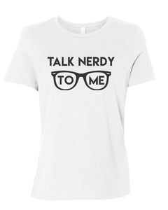 Talk Nerdy To Me Fitted Women's T Shirt - Wake Slay Repeat