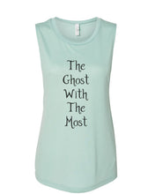 Load image into Gallery viewer, The Ghost With The Most Fitted Muscle Tank - Wake Slay Repeat