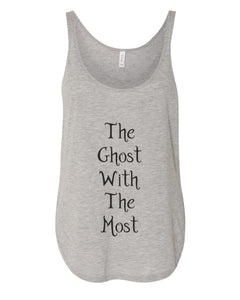 The Ghost With The Most Flowy Side Slit Tank Top - Wake Slay Repeat