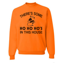 Load image into Gallery viewer, There&#39;s Some Ho Ho Ho&#39;s In This House Santa Christmas Unisex Sweatshirt - Wake Slay Repeat