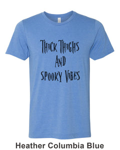Thick Thighs And Spooky Vibes Unisex Short Sleeve T Shirt - Wake Slay Repeat