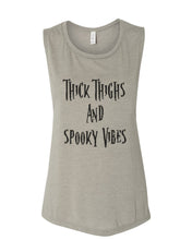 Load image into Gallery viewer, Thick Thighs And Spooky Vibes Fitted Muscle Tank - Wake Slay Repeat