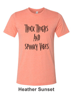 Thick Thighs And Spooky Vibes Unisex Short Sleeve T Shirt - Wake Slay Repeat