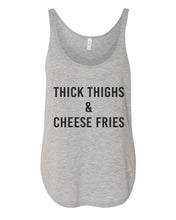 Load image into Gallery viewer, Thick Thighs &amp; Cheese Fries Flowy Side Slit Tank Top - Wake Slay Repeat