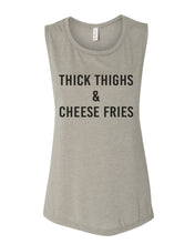Load image into Gallery viewer, Thick Thighs &amp; Cheese Fries Fitted Scoop Muscle Tank - Wake Slay Repeat