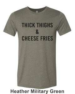 Thick Thighs & Cheese Fries Unisex Short Sleeve T Shirt - Wake Slay Repeat