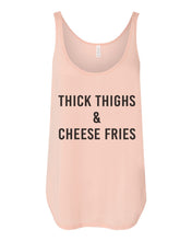 Load image into Gallery viewer, Thick Thighs &amp; Cheese Fries Flowy Side Slit Tank Top - Wake Slay Repeat
