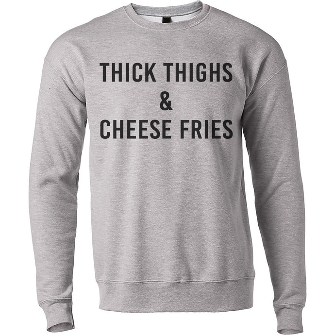 Thick Thighs & Cheese Fries Unisex Sweatshirt - Wake Slay Repeat