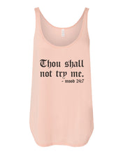 Load image into Gallery viewer, Thou Shall Not Try Me Side Slit Tank Top - Wake Slay Repeat