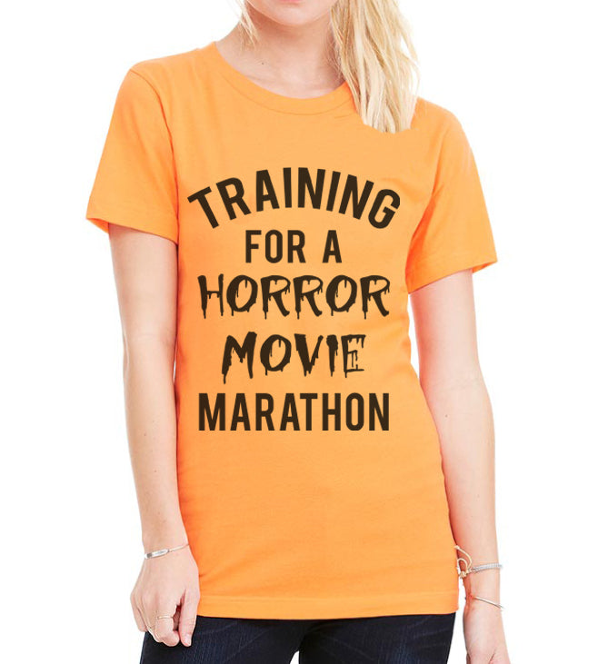 Halloween Shirt Training For A Horror Movie Marathon Unisex T Shirt - Wake Slay Repeat
