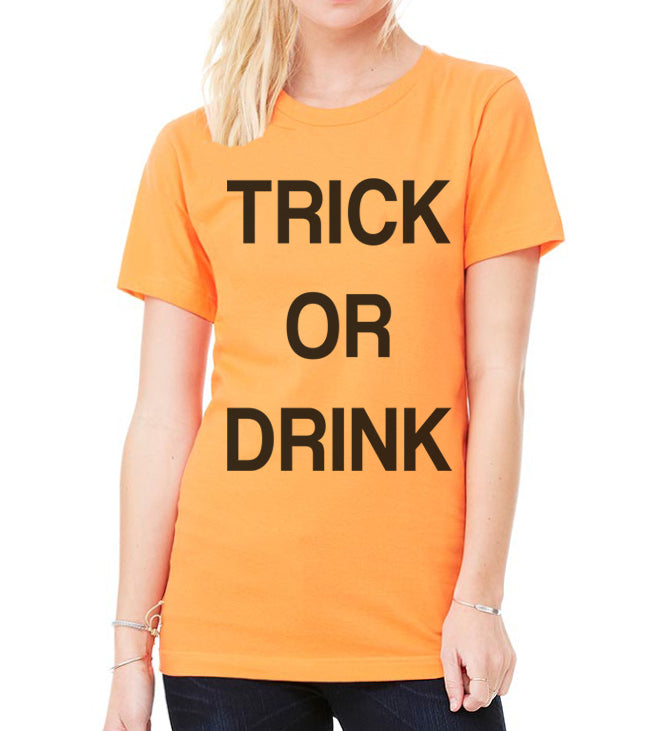 Halloween Shirt Trick Or Drink Unisex T Shirt - Wake Slay Repeat