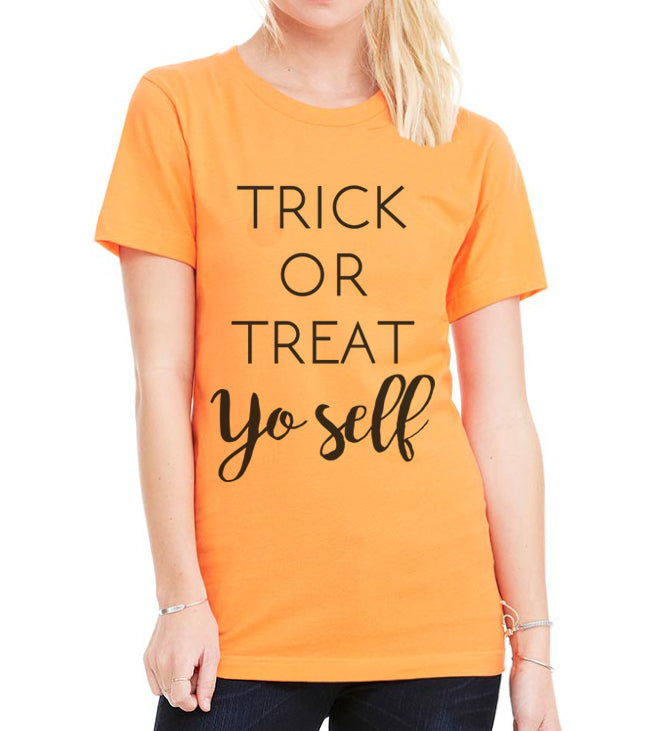 Halloween Shirt Trick Or Treat Yo Self Unisex T Shirt - Wake Slay Repeat