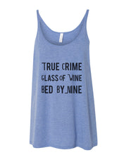 Load image into Gallery viewer, True Crime Glass Of Wine Bed By Nine Slouchy Tank - Wake Slay Repeat