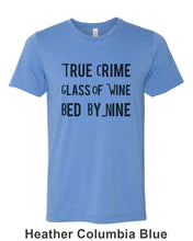 Load image into Gallery viewer, True Crime Glass Of Wine Bed By Nine Unisex Short Sleeve T Shirt - Wake Slay Repeat