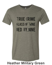 Load image into Gallery viewer, True Crime Glass Of Wine Bed By Nine Unisex Short Sleeve T Shirt - Wake Slay Repeat
