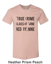 Load image into Gallery viewer, True Crime Glass Of Wine Bed By Nine Unisex Short Sleeve T Shirt - Wake Slay Repeat