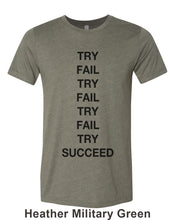 Load image into Gallery viewer, Try Fail Succeed Unisex Short Sleeve T Shirt - Wake Slay Repeat