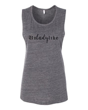 Load image into Gallery viewer, Unladylike Fitted Muscle Tank - Wake Slay Repeat