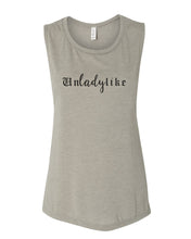 Load image into Gallery viewer, Unladylike Fitted Muscle Tank - Wake Slay Repeat