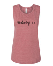 Load image into Gallery viewer, Unladylike Fitted Muscle Tank - Wake Slay Repeat