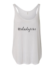 Load image into Gallery viewer, Unladylike Flowy Side Slit Tank Top - Wake Slay Repeat
