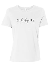 Load image into Gallery viewer, Unladylike Fitted Women&#39;s T Shirt - Wake Slay Repeat