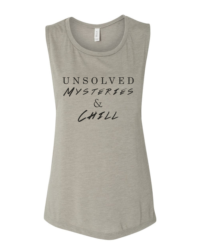 Unsolved Mysteries & Chill Fitted Muscle Tank - Wake Slay Repeat