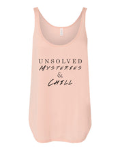Load image into Gallery viewer, Unsolved Mysteries &amp; Chill Flowy Side Slit Tank Top - Wake Slay Repeat