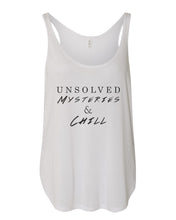 Load image into Gallery viewer, Unsolved Mysteries &amp; Chill Flowy Side Slit Tank Top - Wake Slay Repeat