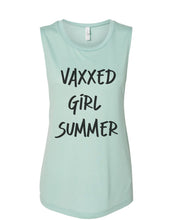 Load image into Gallery viewer, Vaxxed Girl Summer Fitted Muscle Tank