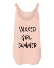 Load image into Gallery viewer, Vaxxed Girl Summer Flowy Side Slit Tank Top