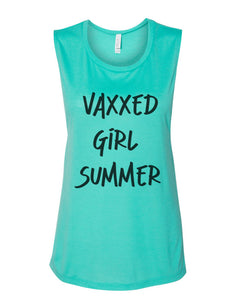 Vaxxed Girl Summer Fitted Muscle Tank