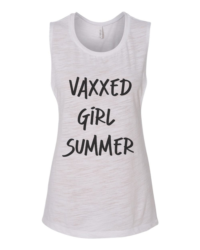 Vaxxed Girl Summer Fitted Muscle Tank