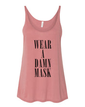 Load image into Gallery viewer, Wear A Damn Mask Slouchy Tank - Wake Slay Repeat
