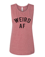 Load image into Gallery viewer, Weird AF Fitted Scoop Muscle Tank - Wake Slay Repeat
