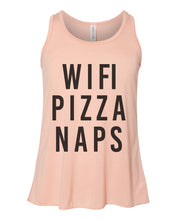 Load image into Gallery viewer, Wifi Pizza Naps Youth Flowy Racerback Tank - Wake Slay Repeat