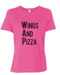 Wings And Pizza WAP Fitted Women's T Shirt - Wake Slay Repeat
