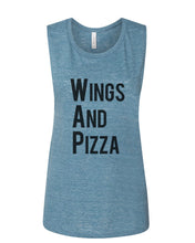 Load image into Gallery viewer, Wings And Pizza WAP Fitted Muscle Tank - Wake Slay Repeat