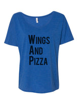 Wings And Pizza WAP Slouchy Tee - Wake Slay Repeat
