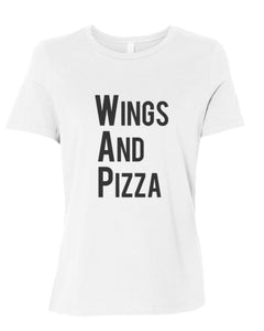 Wings And Pizza WAP Fitted Women's T Shirt - Wake Slay Repeat