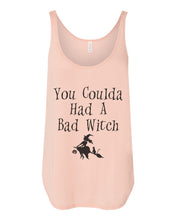 Load image into Gallery viewer, You Coulda Had A Bad Witch Flowy Side Slit Tank Top - Wake Slay Repeat