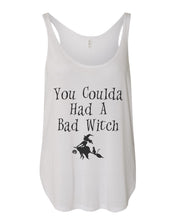 Load image into Gallery viewer, You Coulda Had A Bad Witch Flowy Side Slit Tank Top - Wake Slay Repeat