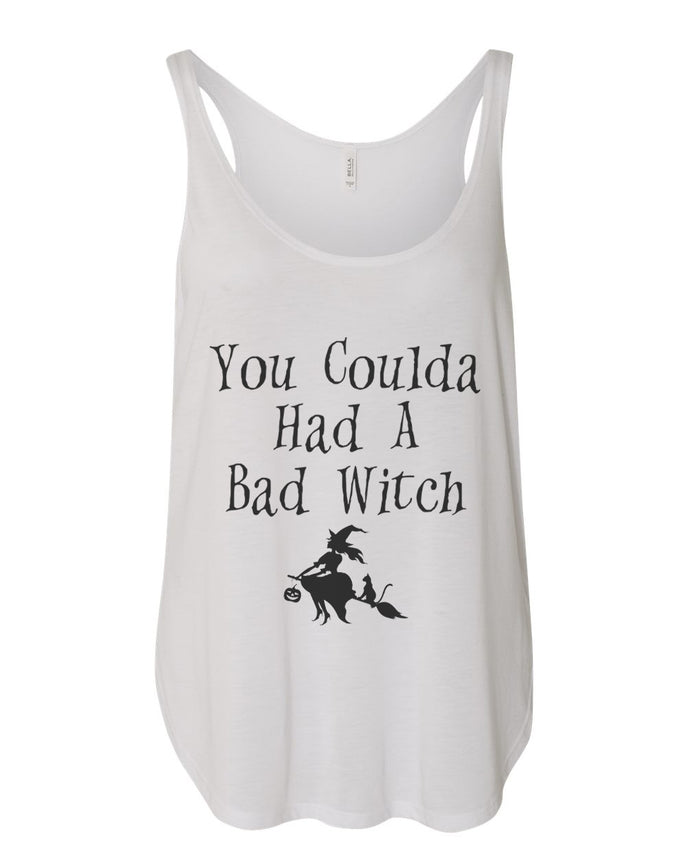 You Coulda Had A Bad Witch Flowy Side Slit Tank Top - Wake Slay Repeat