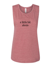 Load image into Gallery viewer, a little bit alexis Flowy Scoop Muscle Tank - Wake Slay Repeat