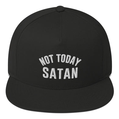 Not Today Satan Flat Bill Cap