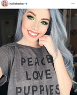 Peace Love Puppies Slouchy Tee - Wake Slay Repeat